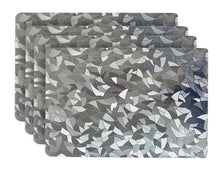 Load image into Gallery viewer, Dainty Home Metallic Leaf Vinyl Leaf Slash Look Textured Reversible 12" x 18" Rectangular Placemats
