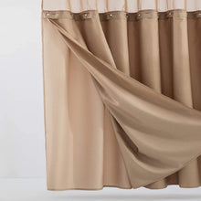 Load image into Gallery viewer, Dainty Home Complete 2 in 1 Waffle Weave Hotel Spa Style Fabric Shower Curtain Snap On/Off Waterproof Detachable Liner Set
