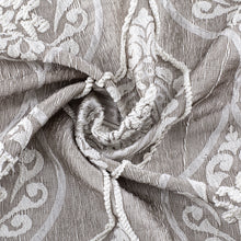 Load image into Gallery viewer, Dainty Home Monaco Luxurious Satin Feel 3D Tufted Medallion Jacquard Designed Room Darkening Grommet Panel Pair
