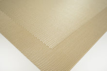 Load image into Gallery viewer, Dainty Home Napa Woven Textilene Crossweave With Solid Geometric Pattern Reversible 12" x 18" Rectangular Placemat
