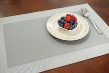 Load image into Gallery viewer, Dainty Home Napa Woven Textilene Crossweave With Solid Geometric Pattern Reversible 12" x 18" Rectangular Placemat
