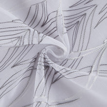 Load image into Gallery viewer, Dainty Home New Wave Boho 3D Wave Embroidered Striped Design Linen Look Light Filtering Grommet Panel Pair
