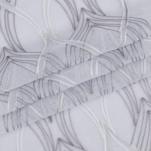 Load image into Gallery viewer, Dainty Home New Wave Boho 3D Wave Embroidered Striped Design Linen Look Light Filtering Grommet Panel Pair
