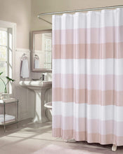 Load image into Gallery viewer, Dainty Home Ombre Waffle 3D Striped Waffle Weave Textured Ombre Stripe Designed Fabric Shower Curtain
