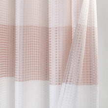 Load image into Gallery viewer, Dainty Home Ombre Waffle 3D Striped Waffle Weave Textured Ombre Stripe Designed Fabric Shower Curtain
