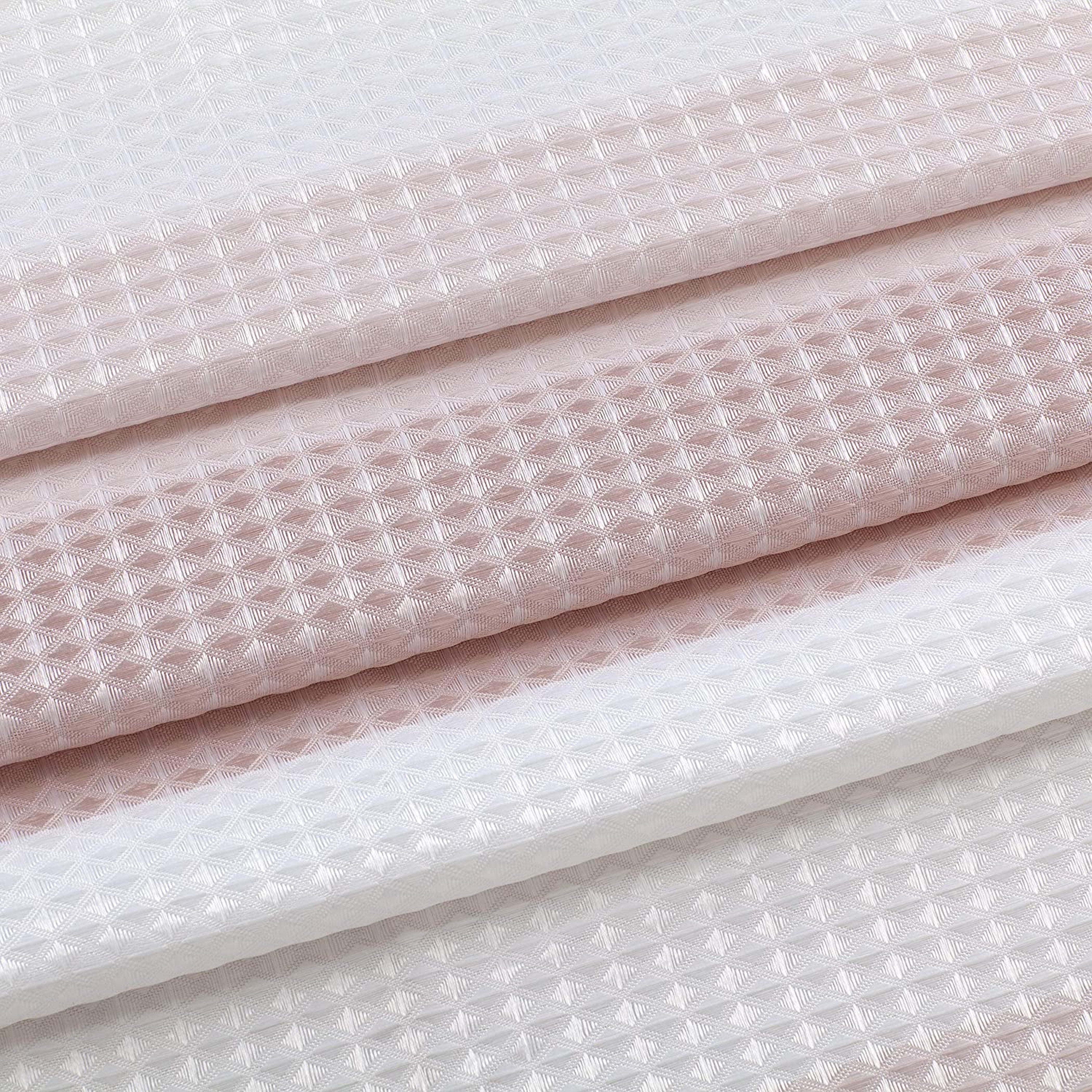 Dainty Home Ombre Waffle 3D Striped Waffle Weave Textured Ombre Stripe Designed Fabric Shower Curtain