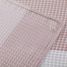 Load image into Gallery viewer, Dainty Home Ombre Waffle 3D Striped Waffle Weave Textured Ombre Stripe Designed Fabric Shower Curtain
