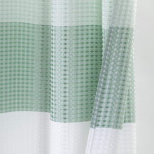 Load image into Gallery viewer, Dainty Home Ombre Waffle 3D Striped Waffle Weave Textured Ombre Stripe Designed Fabric Shower Curtain
