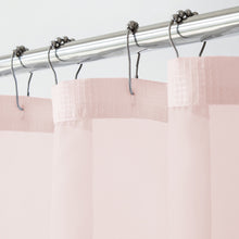 Load image into Gallery viewer, Dainty Home Complete 2 in 1 Waffle Weave Hotel Spa Style Fabric Shower Curtain Snap On/Off Waterproof Detachable Liner Set
