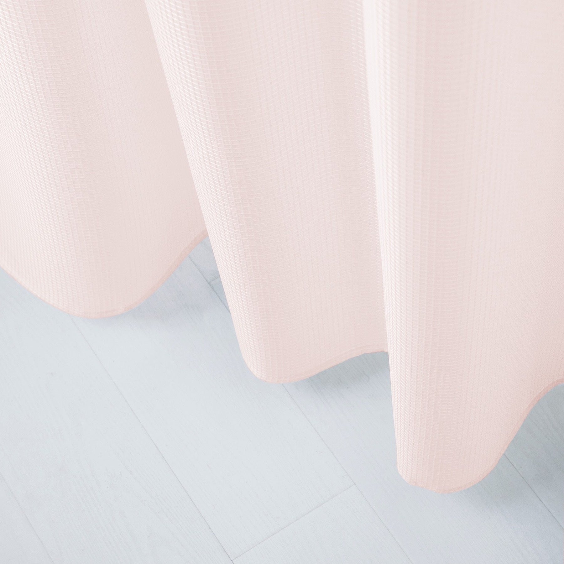Dainty Home Complete 2 in 1 Waffle Weave Hotel Spa Style Fabric Shower Curtain Snap On/Off Waterproof Detachable Liner Set