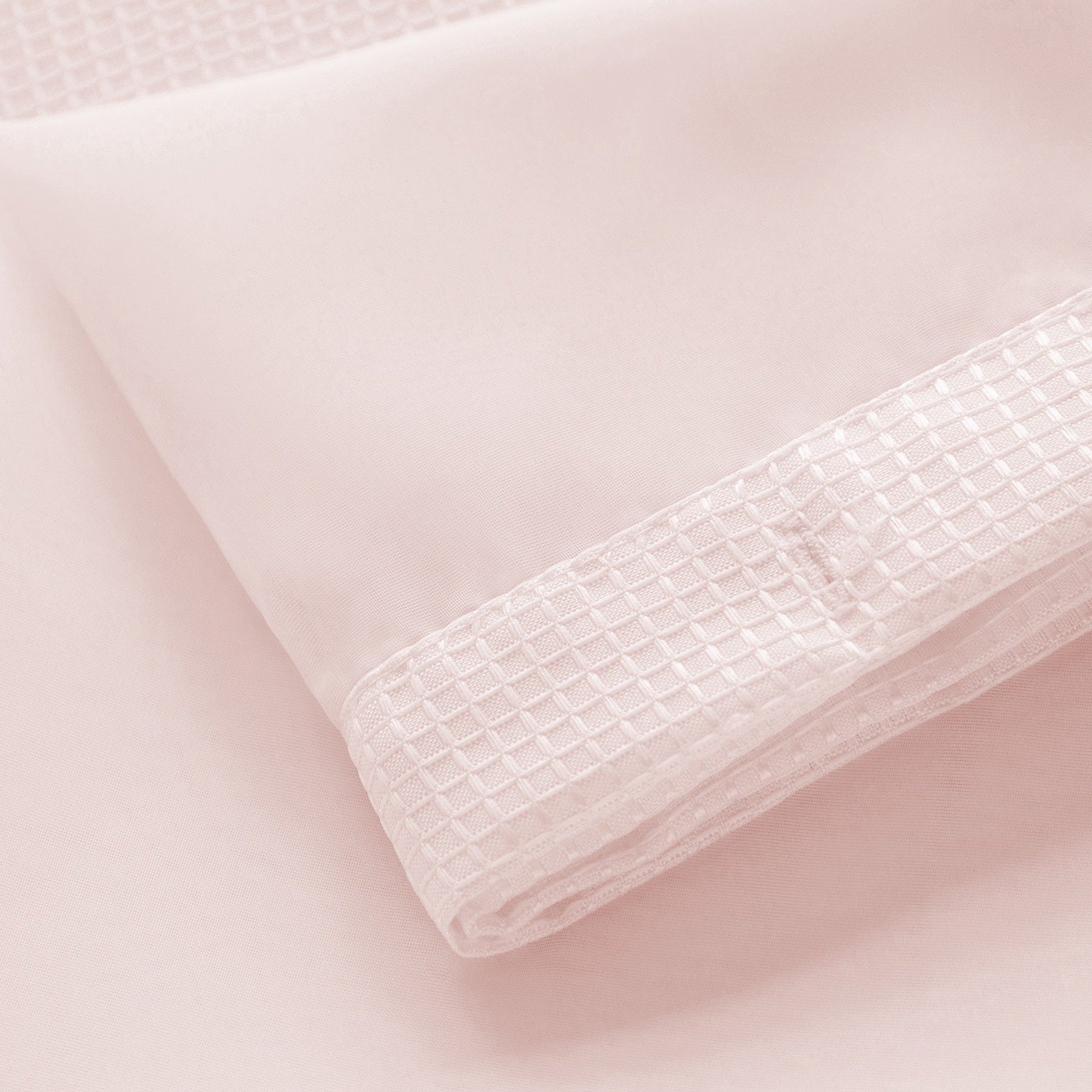 Dainty Home Complete 2 in 1 Waffle Weave Hotel Spa Style Fabric Shower Curtain Snap On/Off Waterproof Detachable Liner Set