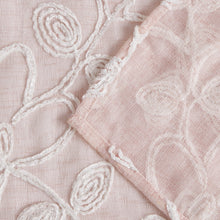 Load image into Gallery viewer, Dainty Home Rita 3D Linen Look Textured Floral 3D Chenille Designed Fabric Shower Curtain
