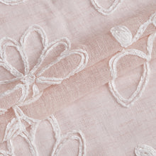 Load image into Gallery viewer, Dainty Home Rita 3D Linen Look Textured Floral 3D Chenille Designed Fabric Shower Curtain
