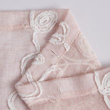 Load image into Gallery viewer, Dainty Home Rita 3D Linen Look Textured Floral 3D Chenille Designed Fabric Shower Curtain

