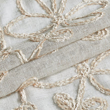 Load image into Gallery viewer, Dainty Home Rita 3D Linen Look Textured Floral 3D Chenille Designed Fabric Shower Curtain
