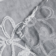 Load image into Gallery viewer, Dainty Home Rita 3D Linen Look Textured Floral 3D Chenille Designed Fabric Shower Curtain
