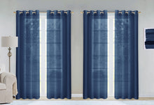 Load image into Gallery viewer, Dainty Home Malibu Solid Airy &amp; Breathable Semi-Sheer Light Filtering Extra Wide Grommet Set Of 4 Window Panels
