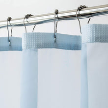 Load image into Gallery viewer, Dainty Home Complete 2 in 1 Waffle Weave Hotel Spa Style Fabric Shower Curtain Snap On/Off Waterproof Detachable Liner Set
