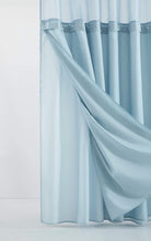 Load image into Gallery viewer, Dainty Home Complete 2 in 1 Waffle Weave Hotel Spa Style Fabric Shower Curtain Snap On/Off Waterproof Detachable Liner Set
