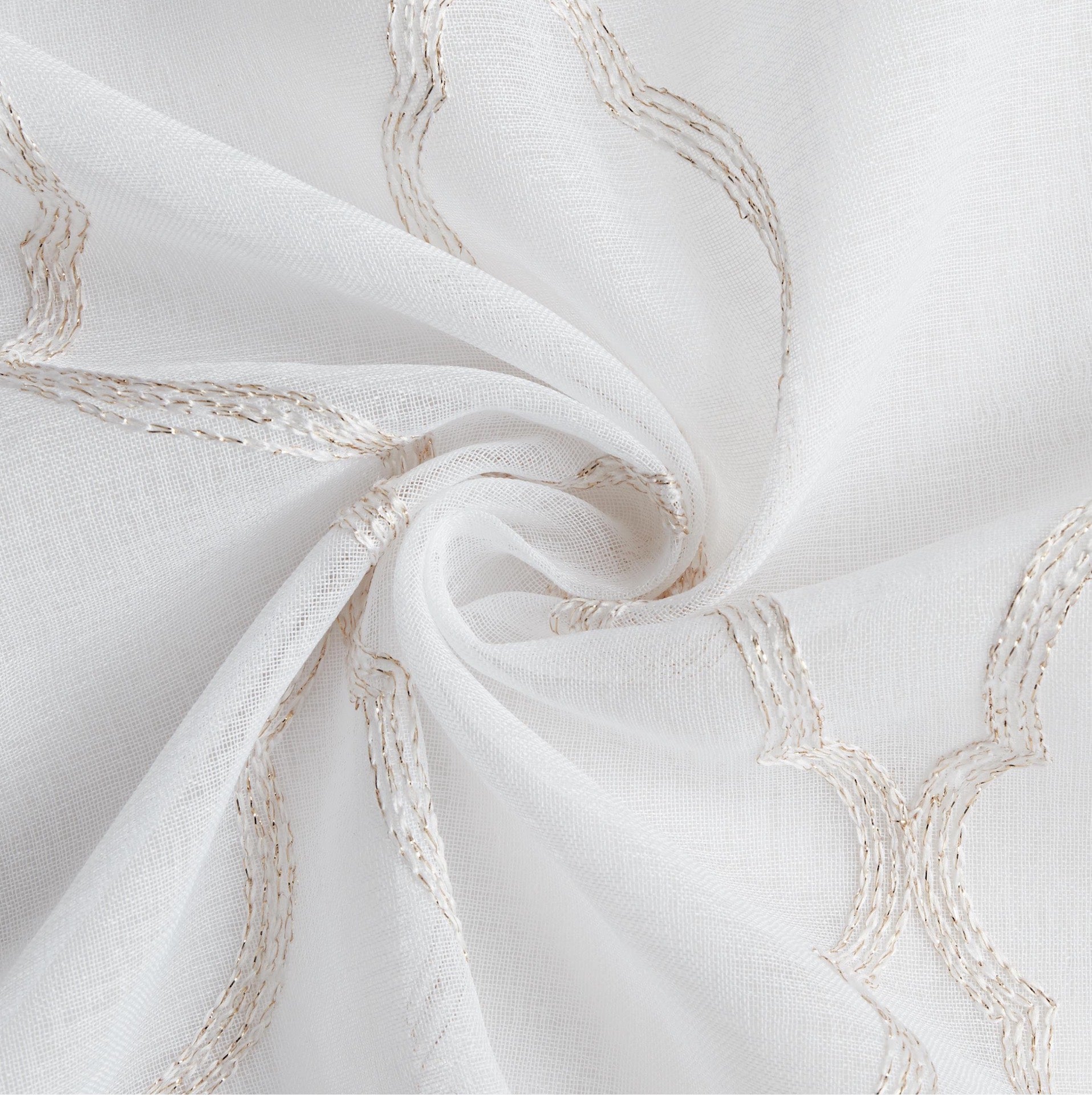 Dainty Home Springfield Contemporary 3D Lurex Embroidered Textured Sheer Grommet Single Panel