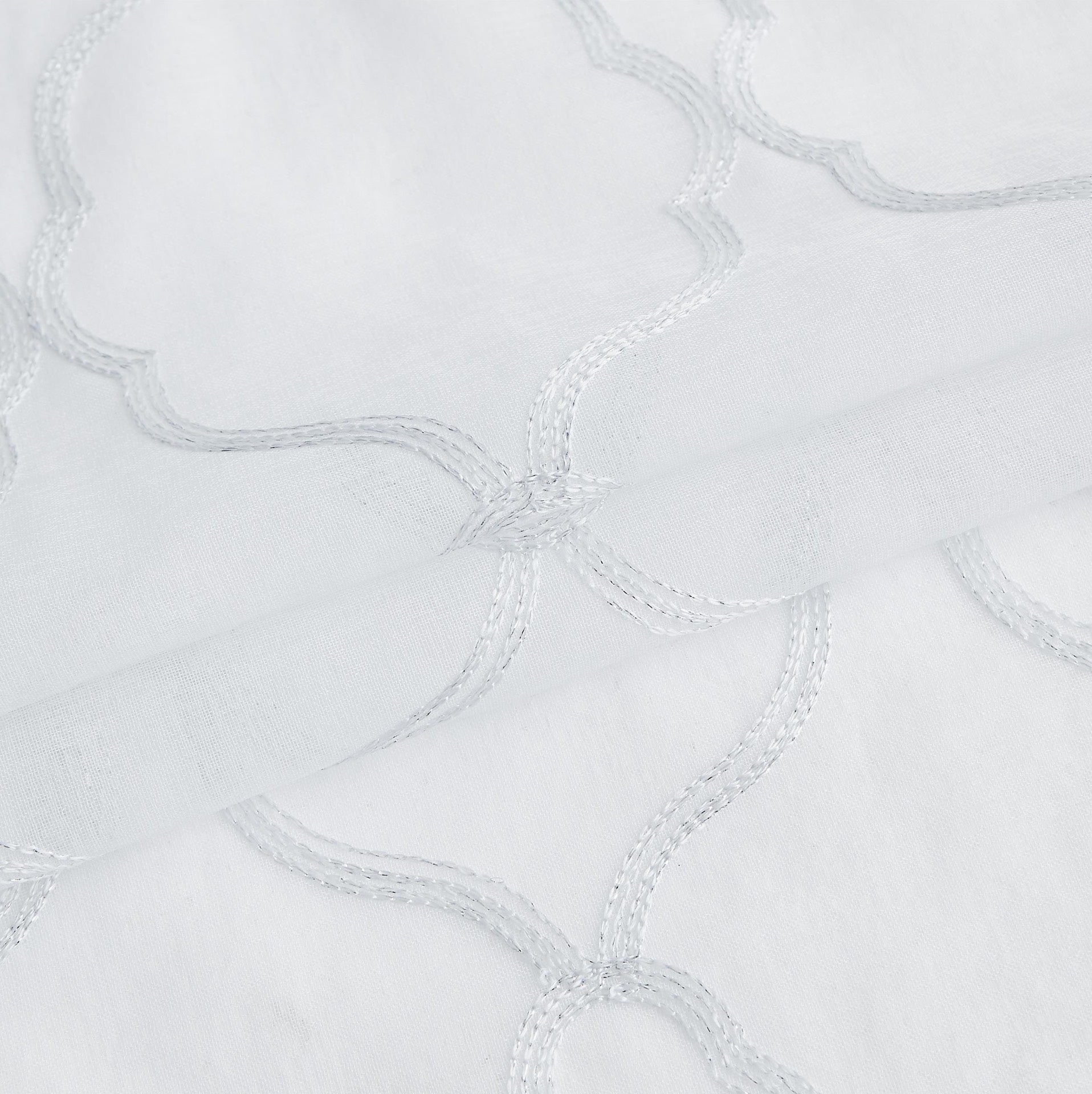 Dainty Home Springfield Contemporary 3D Lurex Embroidered Textured Sheer Grommet Single Panel