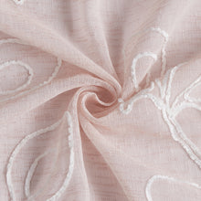 Load image into Gallery viewer, Dainty Home Stella 3D Linen Look Textured Floral 3D Chenille Designed Fabric Shower Curtain
