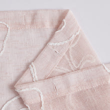 Load image into Gallery viewer, Dainty Home Stella 3D Linen Look Textured Floral 3D Chenille Designed Fabric Shower Curtain
