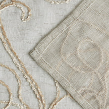 Load image into Gallery viewer, Dainty Home Stella 3D Linen Look Textured Floral 3D Chenille Designed Fabric Shower Curtain
