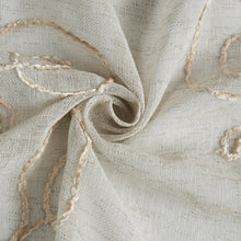 Load image into Gallery viewer, Dainty Home Stella 3D Linen Look Textured Floral 3D Chenille Designed Fabric Shower Curtain
