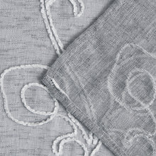 Load image into Gallery viewer, Dainty Home Stella 3D Linen Look Textured Floral 3D Chenille Designed Fabric Shower Curtain
