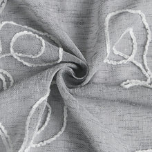 Load image into Gallery viewer, Dainty Home Stella 3D Linen Look Textured Floral 3D Chenille Designed Fabric Shower Curtain
