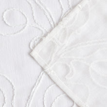 Load image into Gallery viewer, Dainty Home Stella 3D Linen Look Textured Floral 3D Chenille Designed Fabric Shower Curtain
