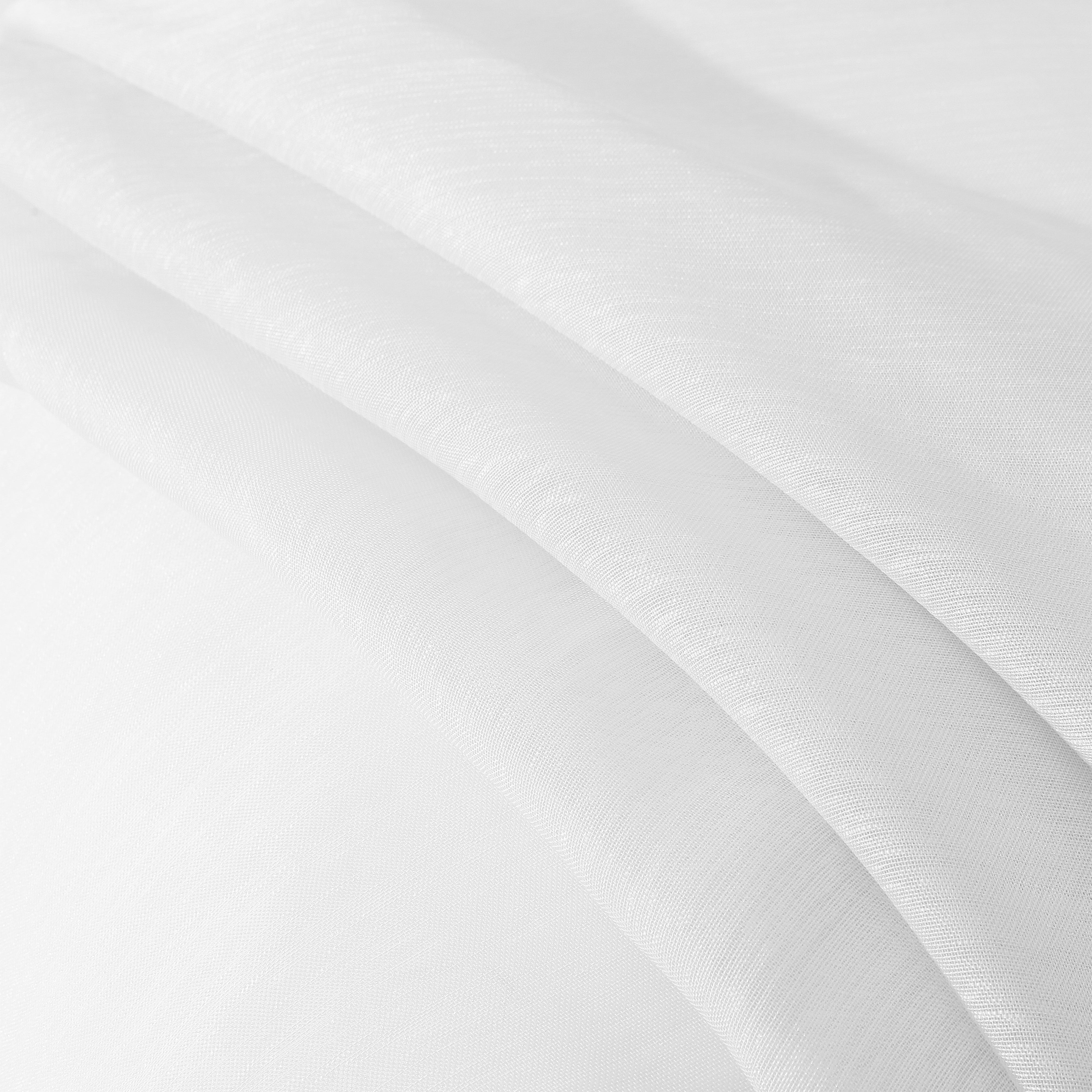 Dainty Home Summer Breeze Boho Solid Semi-Sheer Light Filtering Curtains Set of 4 Panels in White
