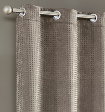 Load image into Gallery viewer, Dainty Home Times Square 3D Woven Basketweave Design Blackout Thermal Insulated Grommet Panel Pair
