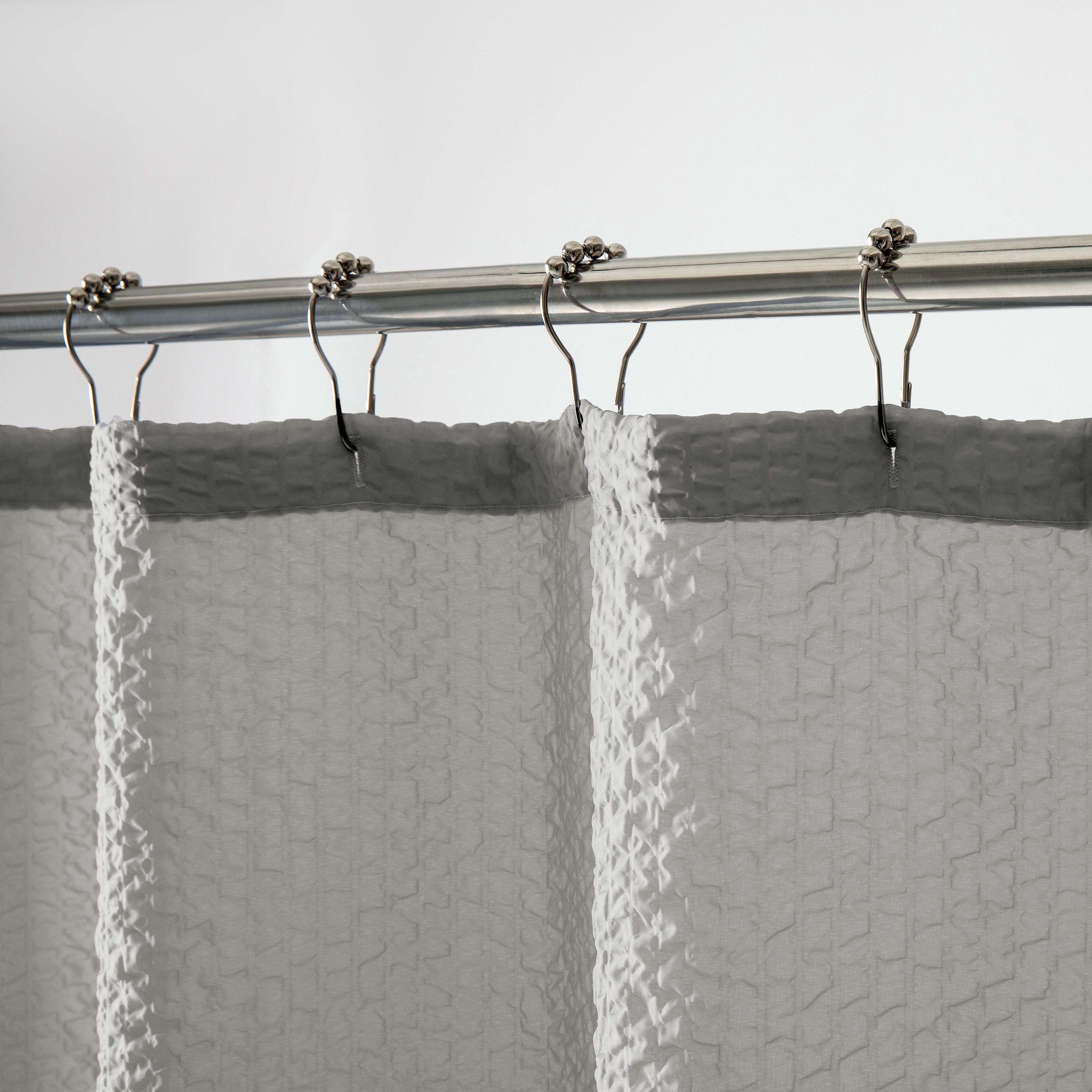 Dainty Home Tranquility Embossed Seersucker Designed 70" x 72" Shower Curtain
