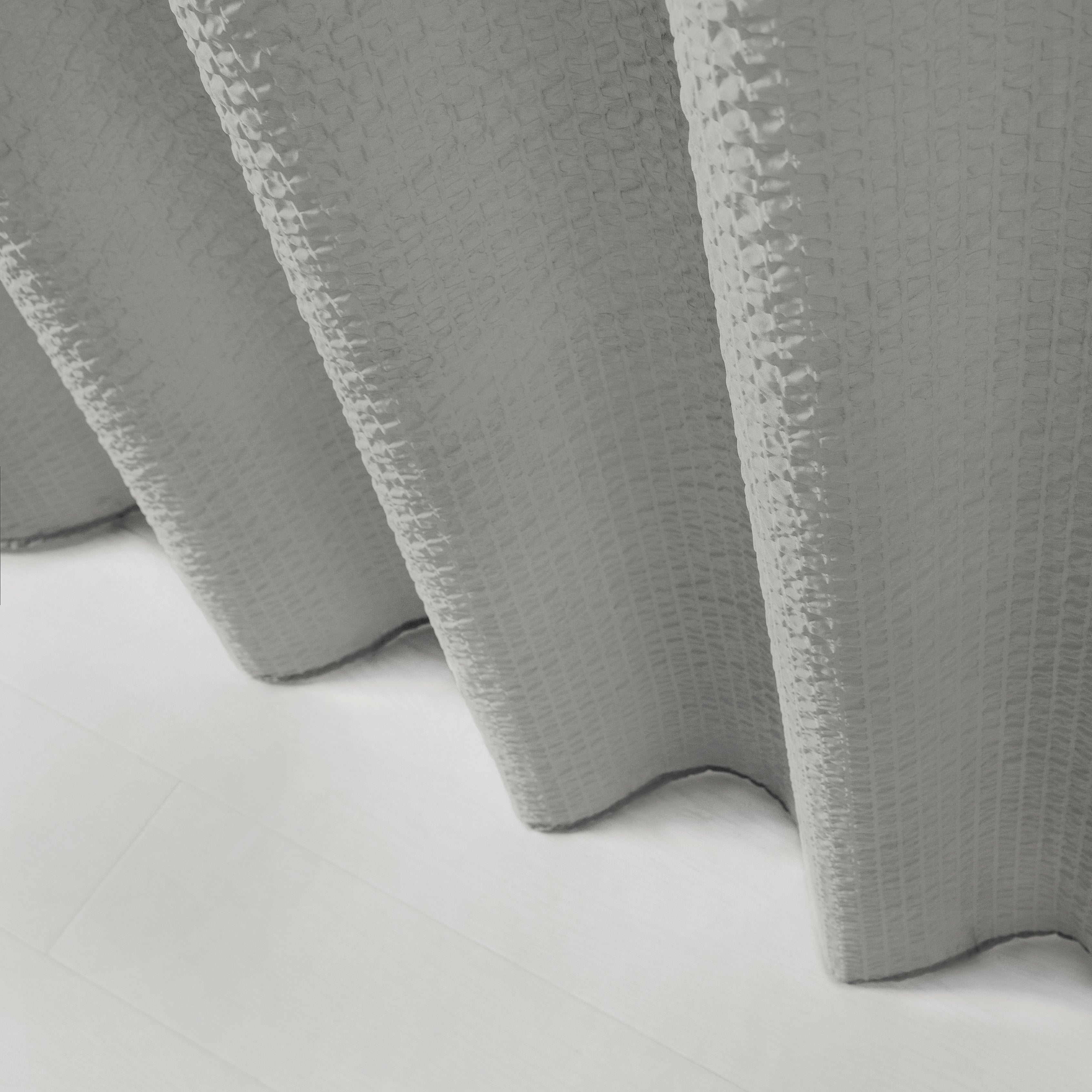 Dainty Home Tranquility Embossed Seersucker Designed 70" x 72" Shower Curtain