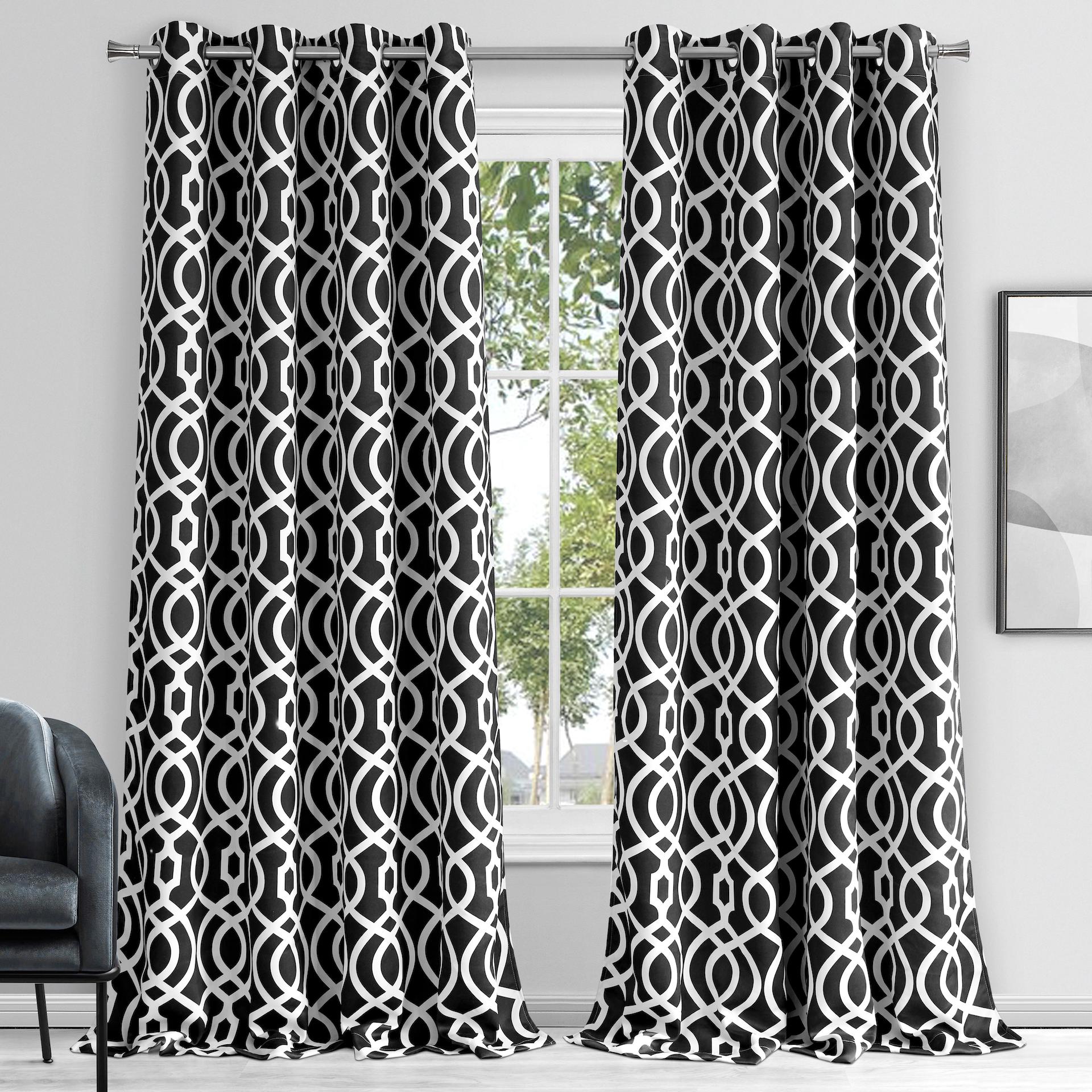 Dainty Home Trellis Printed 3D Designed Blackout Thermal Insulated Grommet Single Panel