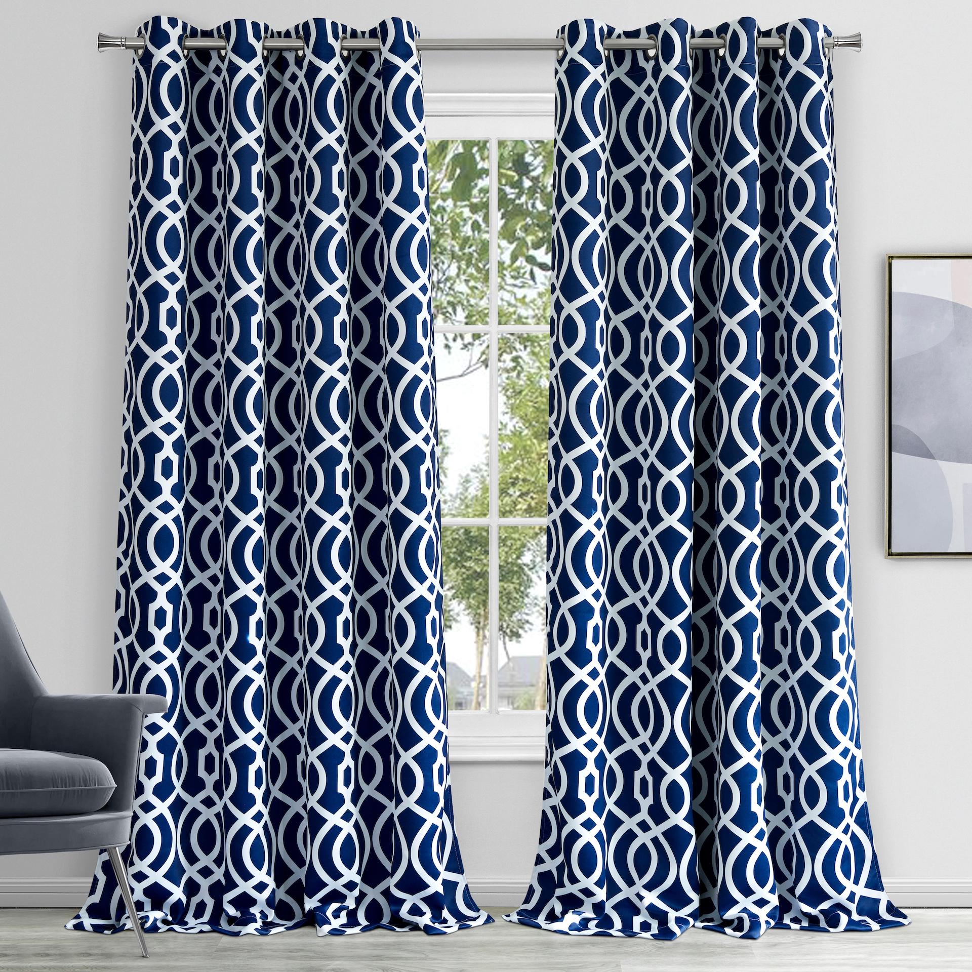 Dainty Home Trellis Printed 3D Designed Blackout Thermal Insulated Grommet Single Panel