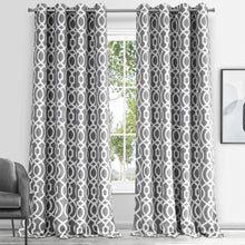 Load image into Gallery viewer, Dainty Home Trellis Printed 3D Designed Blackout Thermal Insulated Grommet Single Panel
