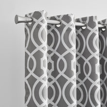 Load image into Gallery viewer, Dainty Home Trellis Printed 3D Designed Blackout Thermal Insulated Grommet Single Panel
