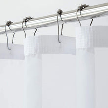 Load image into Gallery viewer, Dainty Home Complete 2 in 1 Waffle Weave Hotel Spa Style Fabric Shower Curtain Snap On/Off Waterproof Detachable Liner Set
