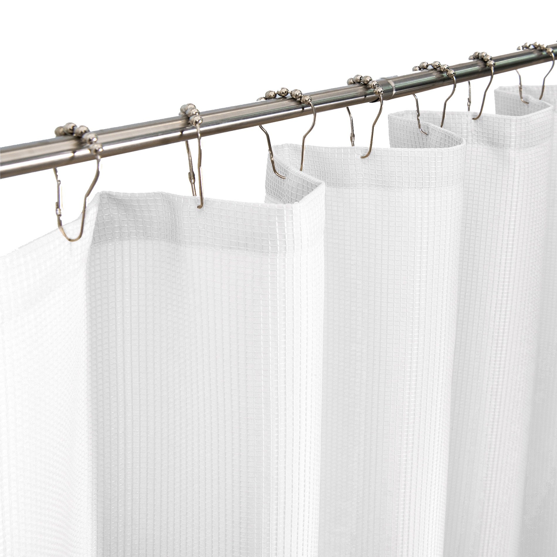Dainty Home Hotel Collection Waffle Heavy Duty Fabric Waffle Weave Hotel Quality Shower Curtain