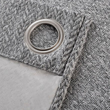 Load image into Gallery viewer, Dainty Home Boston Woven Herringbone Textured Thermal Insulated Blackout Grommet Panel Pair
