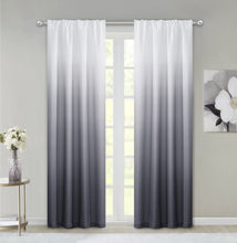 Load image into Gallery viewer, Dainty Home Shades Gradient Ombre Design Heavy Room Darkening Rod Pocket Panel Pair
