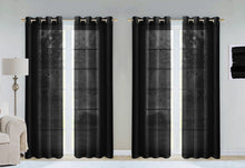 Load image into Gallery viewer, Dainty Home Malibu Solid Airy &amp; Breathable Semi-Sheer Light Filtering Extra Wide Grommet Set Of 4 Window Panels
