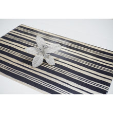Load image into Gallery viewer, Dainty Home Jagged Black Reversible Metallic Printed Placemats (Set of 4)
