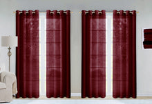 Load image into Gallery viewer, Dainty Home Malibu Solid Airy &amp; Breathable Semi-Sheer Light Filtering Extra Wide Grommet Set Of 4 Window Panels
