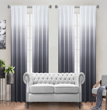 Load image into Gallery viewer, Dainty Home Shades Gradient Ombre Design Heavy Room Darkening Rod Pocket Set Of 4 Window Panels
