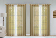 Load image into Gallery viewer, Dainty Home Malibu Solid Airy &amp; Breathable Semi-Sheer Light Filtering Extra Wide Grommet Set Of 4 Window Panels
