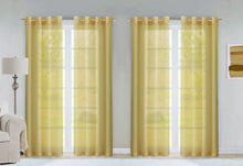 Load image into Gallery viewer, Dainty Home Malibu Solid Airy &amp; Breathable Semi-Sheer Light Filtering Extra Wide Grommet Set Of 4 Window Panels
